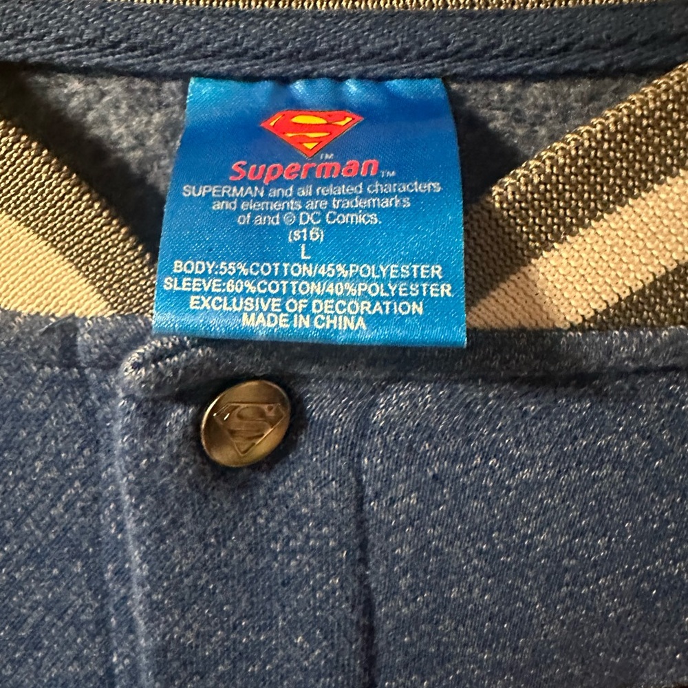 Superman Varsity Jacket Size L Euc - image 4